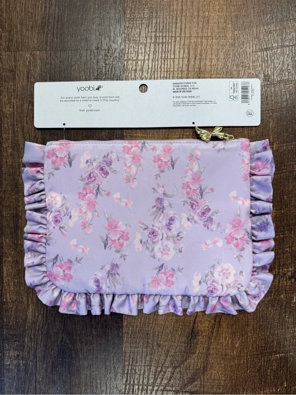 Loveshackfancy x target yoobi happy thoughts flat zip pencil case with ruffles